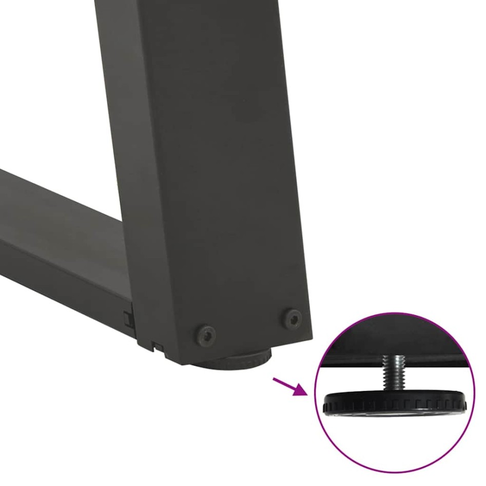 Patas para mesa comedor forma U 2uds antracita 70x(72-73)