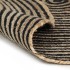 Alfombra de yute tejida a mano diseño espiral negro 150