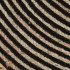 Alfombra de yute tejida a mano diseño espiral negro 150