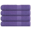 Toallas 4 uds 100% algodón morado 100x200 cm 600 gsm