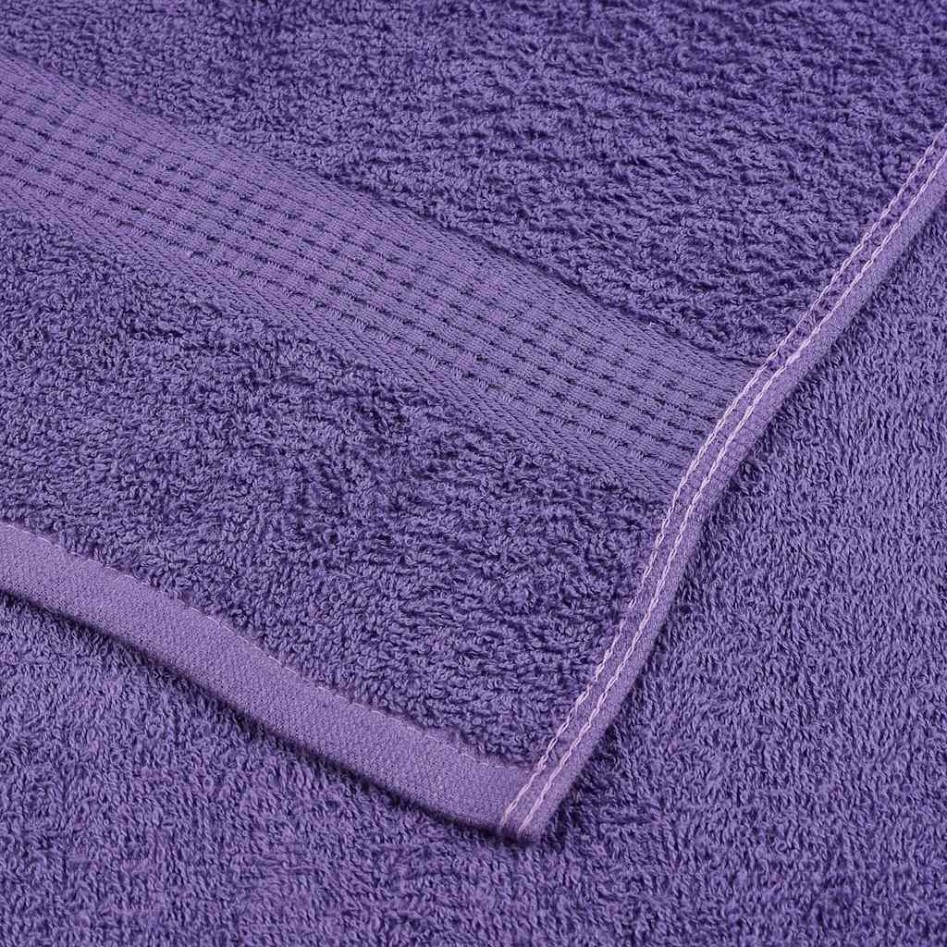 Toallas 4 uds 100% algodón morado 100x200 cm 600