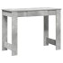 Escritorio de madera contrachapada gris hormigón 100x45x75