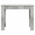 Escritorio de madera contrachapada gris hormigón 100x45x75