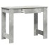 Escritorio de madera contrachapada gris hormigón 100x45x75