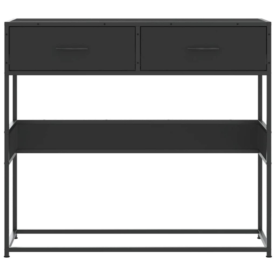 Mesa consola de madera contrachapada negro 90x35x80