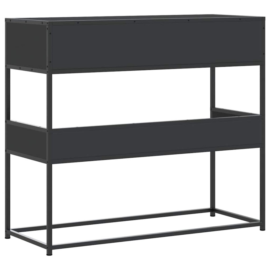 Mesa consola de madera contrachapada negro 90x35x80