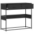 Mesa consola de madera contrachapada negro 90x35x80
