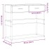 Mesa consola de madera contrachapada negro 90x35x80