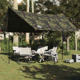 Lona de camping impermeable camuflaje 438x376x212