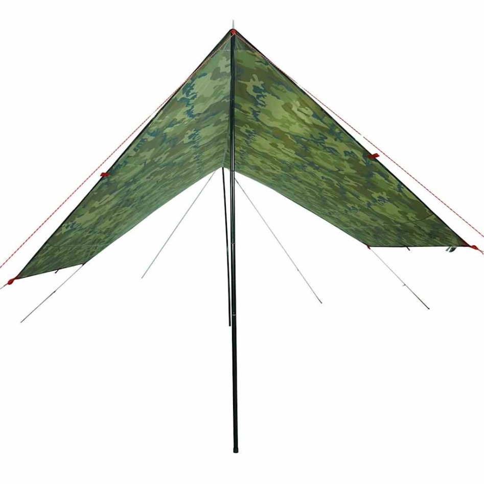 Lona de camping impermeable camuflaje 438x376x212
