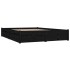 Estructura de cama con cajones negro 120x190