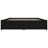 Estructura de cama con cajones negro 120x190