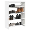 Mueble zapatero madera contrachapada blanco 60x25x81 cm