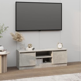 Mueble de TV con puerta gris hormigón 102x30x36