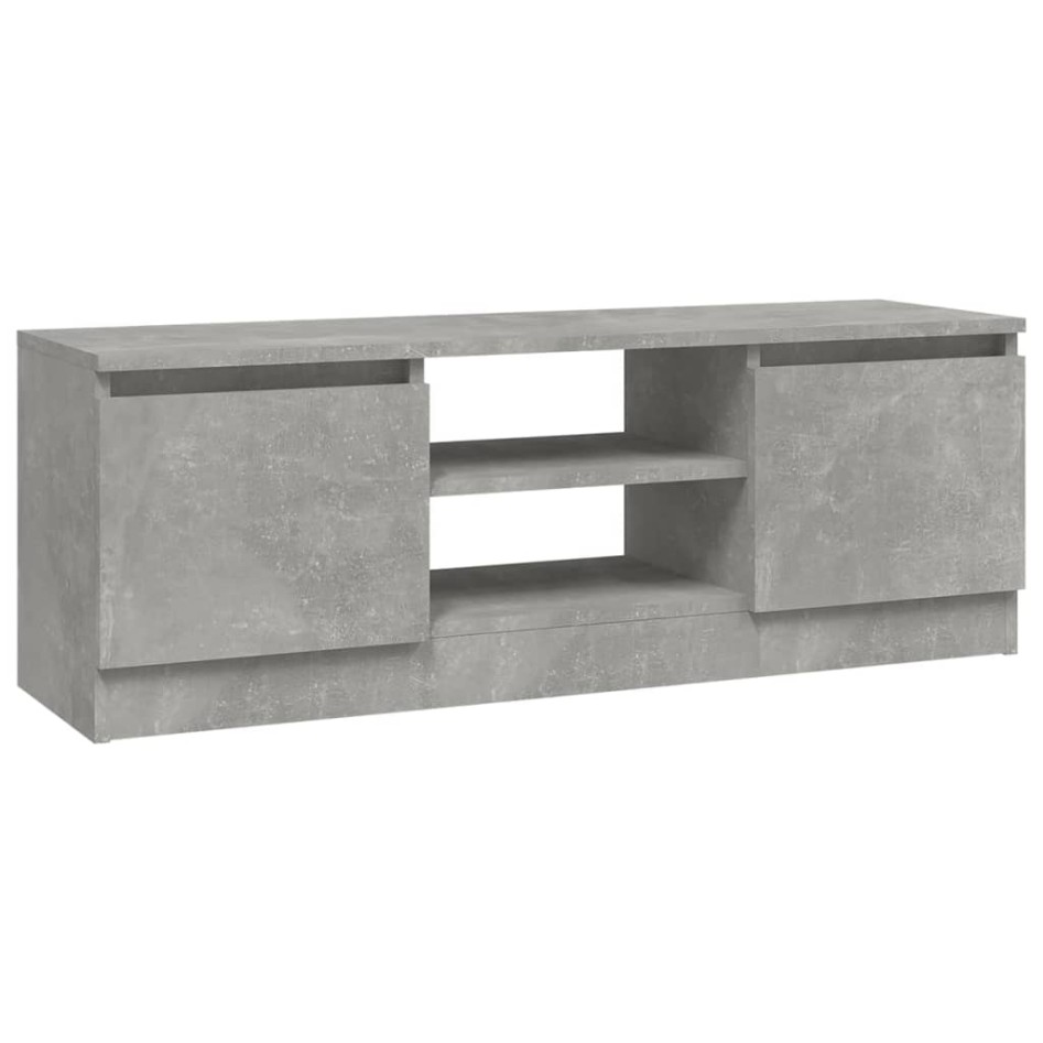 Mueble de TV con puerta gris hormigón 102x30x36