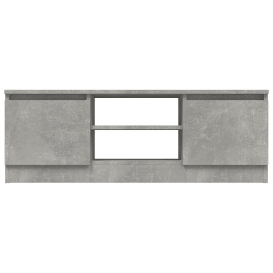 Mueble de TV con puerta gris hormigón 102x30x36