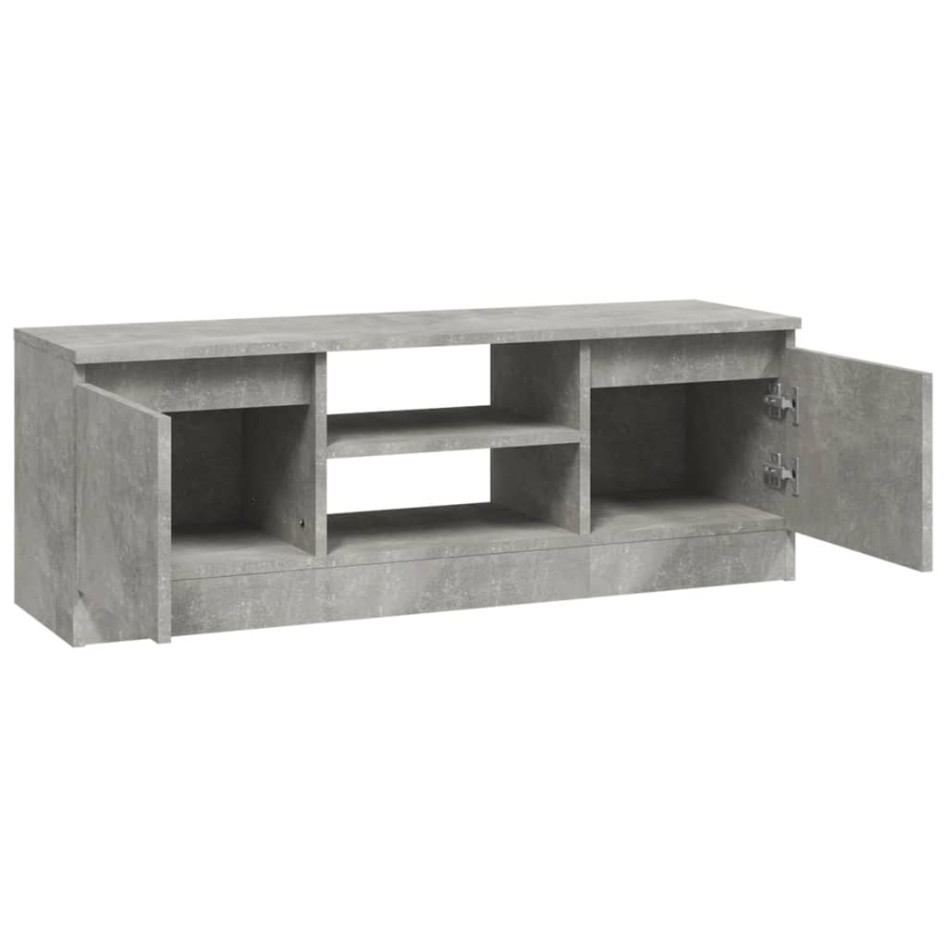 Mueble de TV con puerta gris hormigón 102x30x36