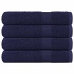 Toallas 4 uds 100% algodón azul marino 100x200 cm 600 gsm