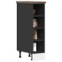 Armario inferior de cocina contrachapada negro 20x44,5x81,5