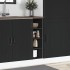 Armario inferior de cocina contrachapada negro 20x44,5x81,5