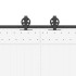 Kit de herrajes para puertas correderas acero negro 366
