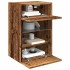 Muebles de TV pared con luces LED 2 uds envejecida