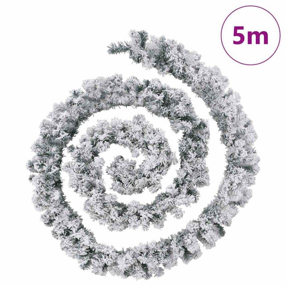 Guirnalda de Navidad con luces LED PVC verde 5