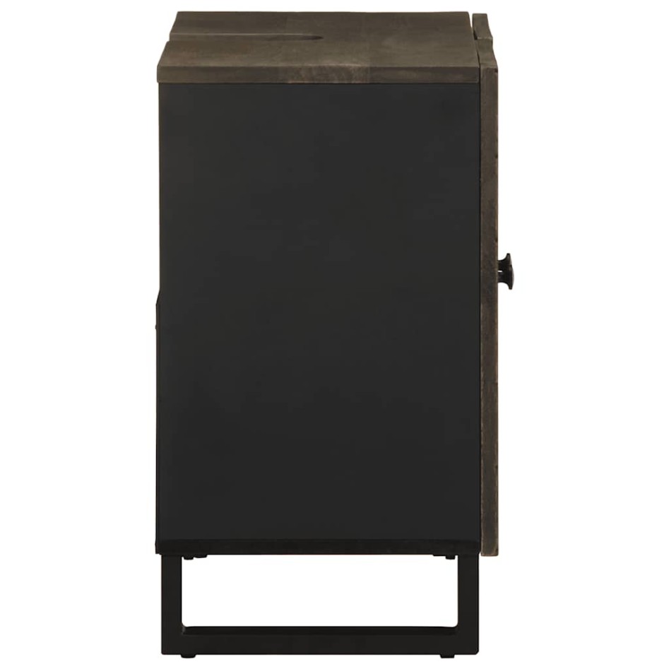 Mueble para lavabo de madera maciza de mango negro 62x33x58