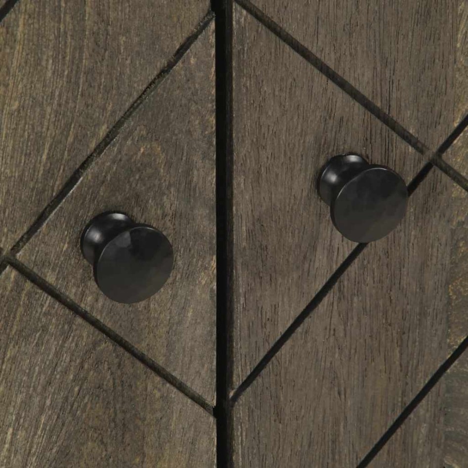 Mueble para lavabo de madera maciza de mango negro 62x33x58