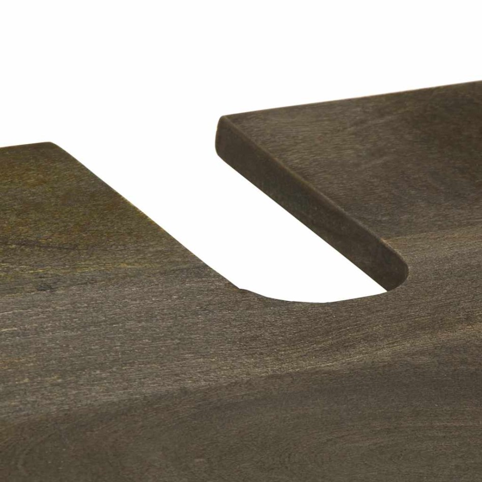 Mueble para lavabo de madera maciza de mango negro 62x33x58