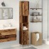 Armario de baño madera de ingeniería envejecida 30x30x190