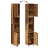 Armario de baño madera de ingeniería envejecida 30x30x190