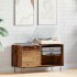 Mueble para discos madera ingeniería envejecida 84,5x38x48
