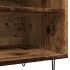 Mueble para discos madera ingeniería envejecida 84,5x38x48