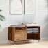 Mueble para discos madera ingeniería envejecida 84,5x38x48