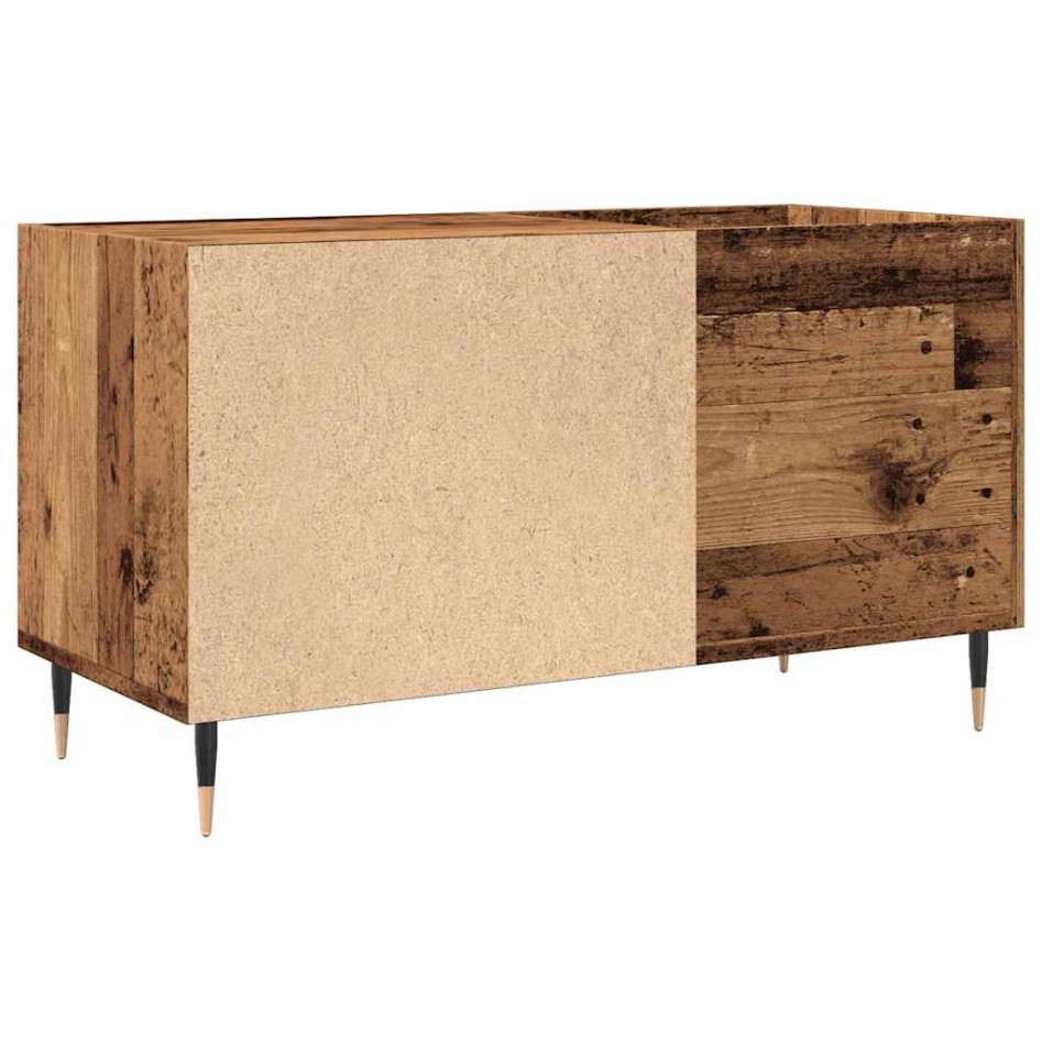 Mueble para discos madera ingeniería envejecida 84,5x38x48