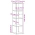 Mueble de esquina madera de ingeniería envejecida 33x33x132