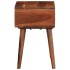 Mesa auxiliar madera maciza acacia 45x30x45