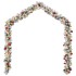 Guirnalda de Navidad con bolas y luces LED PVC verde 20