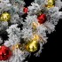Guirnalda de Navidad con bolas y luces LED PVC verde 20