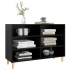 Aparador de madera contrachapada negro 103,5x35x70
