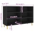 Aparador de madera contrachapada negro 103,5x35x70