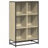 Armario de libros contrachapada color roble 65,5x33x107,5