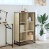 Armario de libros contrachapada color roble 65,5x33x107,5