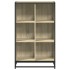 Armario de libros contrachapada color roble 65,5x33x107,5