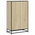 Armario de libros contrachapada color roble 65,5x33x107,5