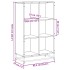 Armario de libros contrachapada color roble 65,5x33x107,5