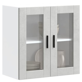 Armario de pared para cocina puerta cristal Porto gris