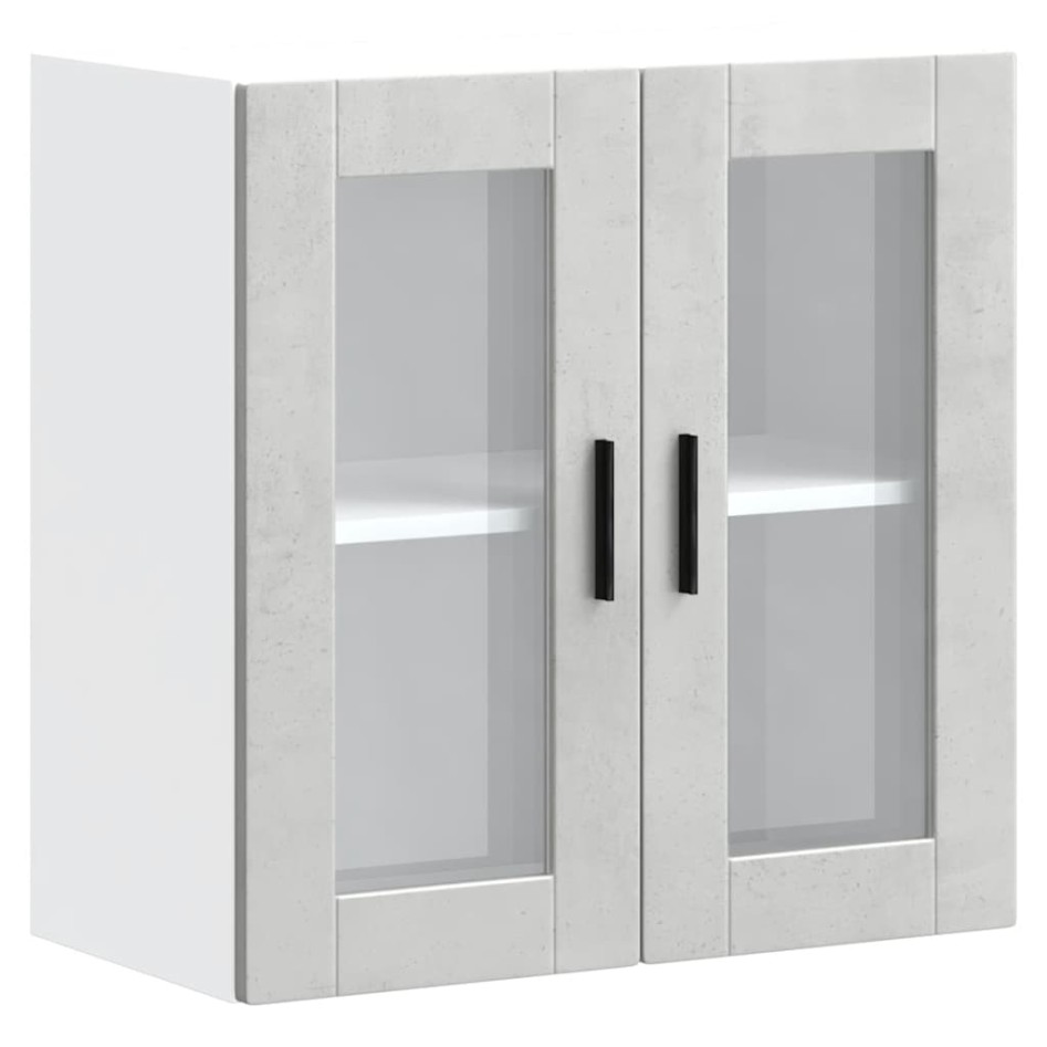 Armario de pared para cocina puerta cristal Porto gris