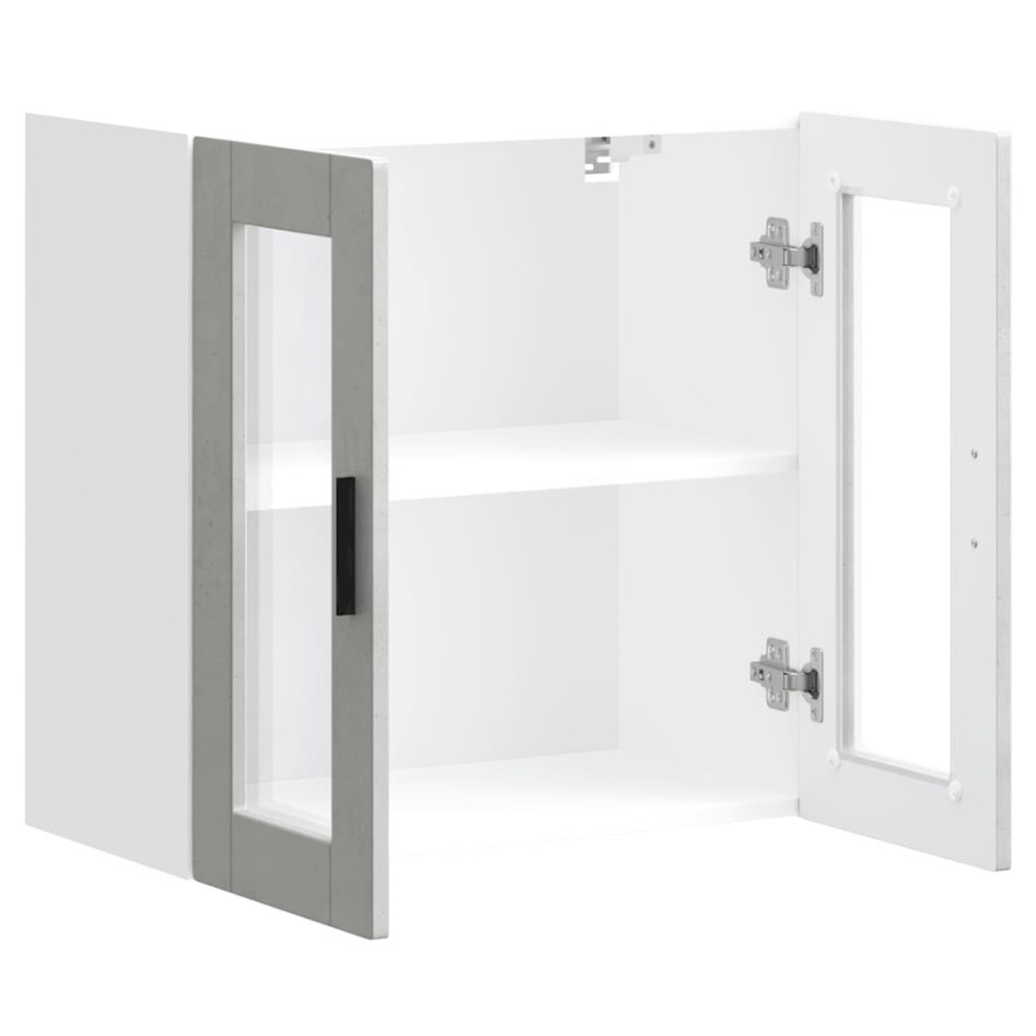 Armario de pared para cocina puerta cristal Porto gris